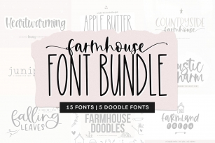 Farmhouse Font Bundle - Handwritten Fonts for Crafters! Font Download