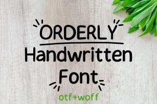 Orderly Handwritten Font Download