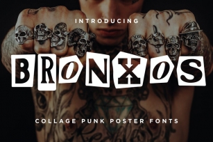 Bronxos - Collage Punk Poster Font Font Download