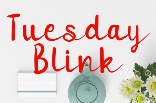 Tuesday Blink Wide Script Font Download