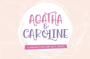 Agatha Caroline - Handwritten Font in 2 Styles Font Download