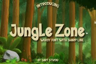 Jungle Zone - Woody Display Typeface Font Download