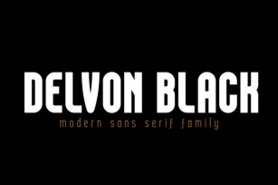 Delvon Black Font Download