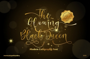 The Glowing Black Queen Font Download