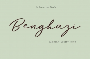 Benghazi-Modern Script Font Download