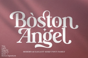 Boston Angel-Modern  Elegant Serif Font Download
