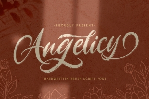 Angelicy - Textured Brush Font Font Download