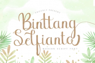 Binttang Selfianto - Modern Script Font Font Download