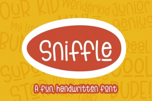 Sniffle - a playful handwritten font Font Download