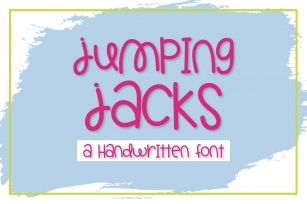 Jumping Jacks - A Handwritten Font Font Download