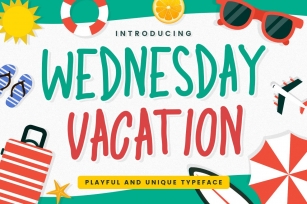 Wednesday Vacation - Playful Display Font Font Download