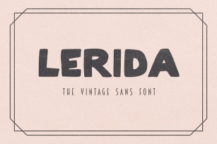 Lerida - The Vintage Sans Font Font Download