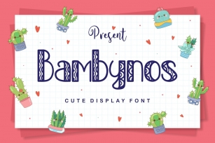 Bambynos - Cute Display Font Font Download