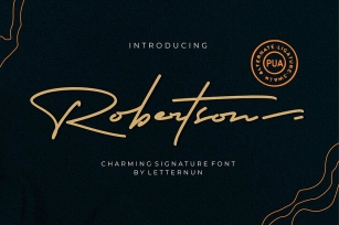 Robertson| Charming Signature Font Font Download