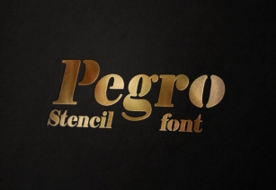 Pegro Stencil Font Download
