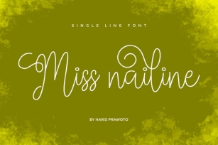 Miss Nailine - Single Line - Hair Line Font Font Download