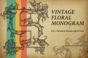 Vintage Floral Monogram Font Download