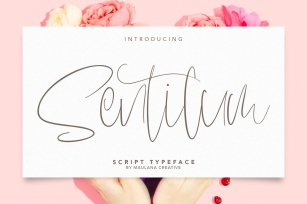 Sentilum Script Calligraphy Handmade Font Typeface Font Download