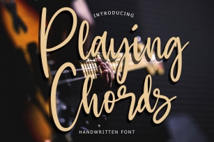 Playing Chords Modern Handwritten Font Download