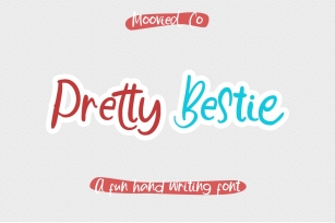 Pretty Bestie Fun Hand Writing Font Download