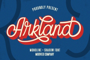 Arkland Monoline Shadow Font Download