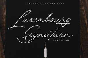 Luxembourg Signature Font Download