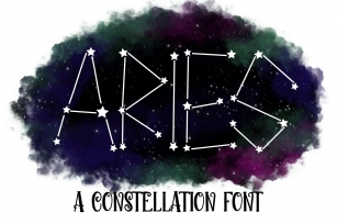 Aries - A Constellation Making Font Font Download