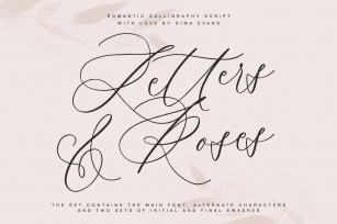 Letters & Roses  Luxury Script Font Download