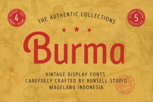 Burma Vintage Font Collection Font Download