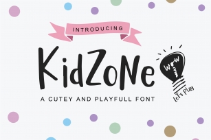 Kid Zone - A cute handritten font Font Download