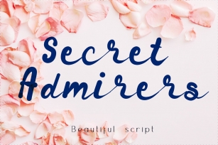 Secret admirer summer script Font Download