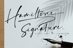 Hamiltone Signature Font Download