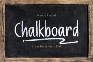 Chalk Board - A Handmade Chalk Font Font Download
