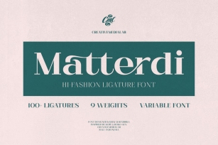 Matterdi - Hi-Fashion Ligature font Font Download