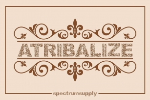 Atribalize Typeface With Illustrator And Border Font Download