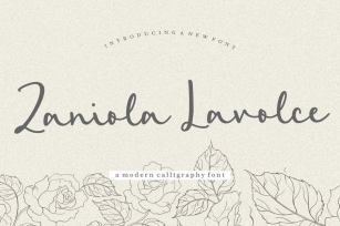Zaniola Lavolce YH - Modern Calligraphy Font Font Download