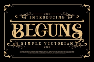 Beguns | Simple Victorian Font Download