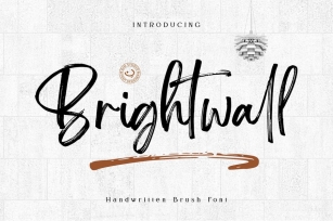 Brightwall - Brush Signature Font Font Download