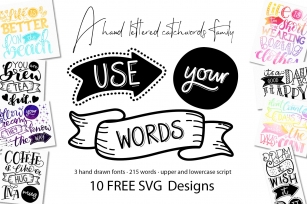 Use Your Words catchwords font Font Download