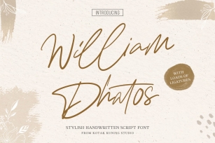 William Dhatos - Stylish Handwritten Font Font Download