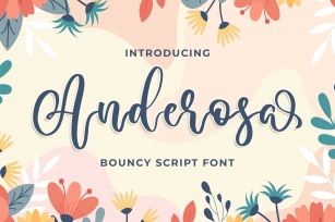 Anderosa - a Bouncy Script Font Font Download