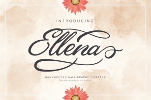 Ellena | Handwritten Calligraphy Typeface Font Download