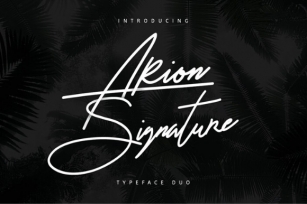 Arion Signature Font Download