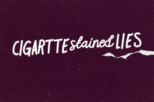 Cigarette Stained Lies Font Download