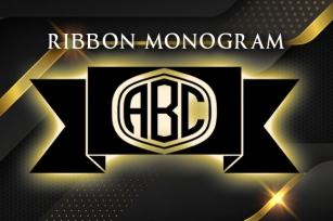 Ribbon Monogram Font Download