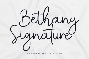 Bethany Signature - Handwritten Script Font Font Download