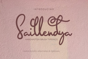 Saillendya | Handwritten Brush Typeface Font Download