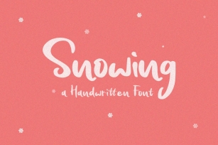 Snowing - Handwritten Font Font Download