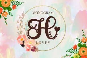 Lovey Monogram Font Download