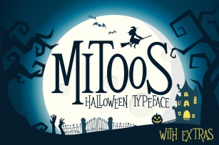 Mitoos Halloween typeface with extras Font Download